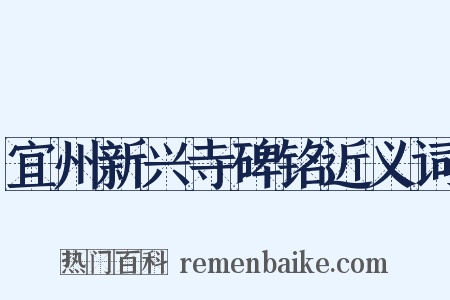 宜州新兴寺碑铭近义词是什么意思的图片